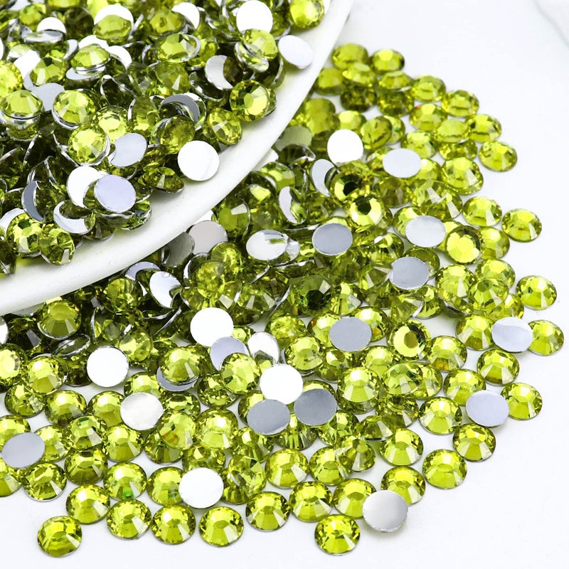 Briskbloom 1000PCS SS30 6mm Resin Flatback Rhinestone, Lemon Yellow Flatback Rhinestones for Nails, Tumblers, Mugs, Bottles, Craft Decoration, Loose Bling Glitter Diamond Stone - Image 1